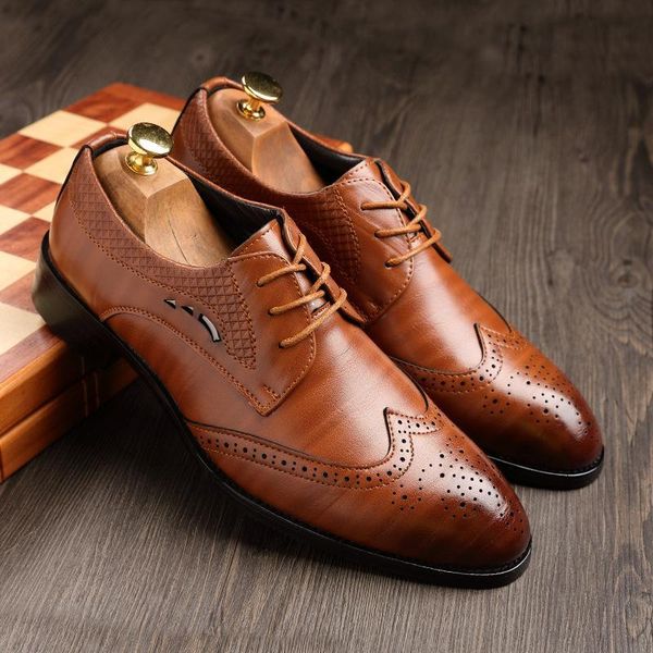 

men's dress shoes 2020 new men's leather shoes extra-large size leisure cross-border big size 48, Black