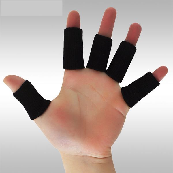 

chaoba 10pcs basketball volleyball knuckles nylon skid movement fingerstall finger sets of equipment, Black;red
