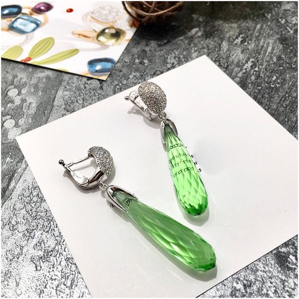 

boho crystal long tassel drop earrings for women ethnic geometric silver flower sign dangle statement earring women luxury designer 6666, White