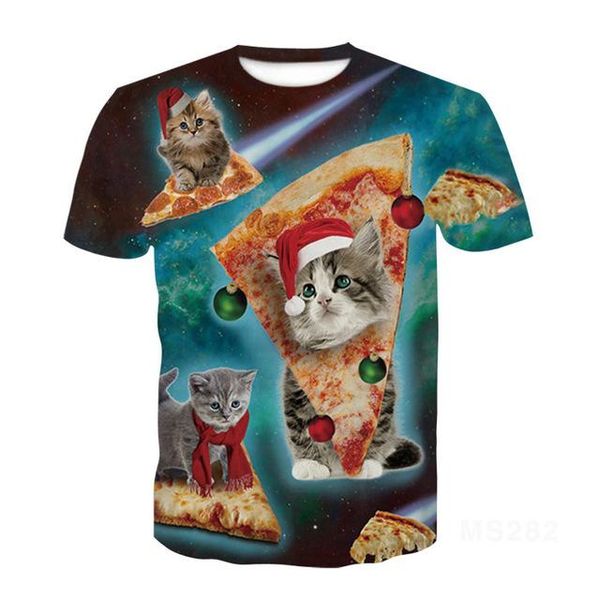 

cat ragdoll half sleeve pet 3d print shirts kawaii plus size comics men clothing