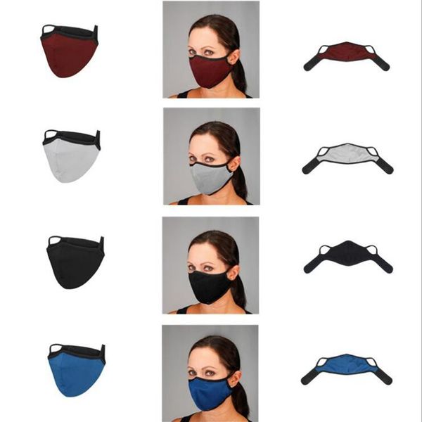 

4 цвета cycling маски мужские и женские solid color двухслойной пыле anti-дымка дышащий моющийся многоразовый маска yya372