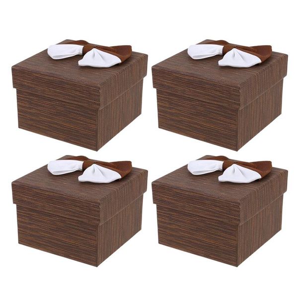

4pcs square candy box beautiful candy gift packing paper box storage for wedding party festival