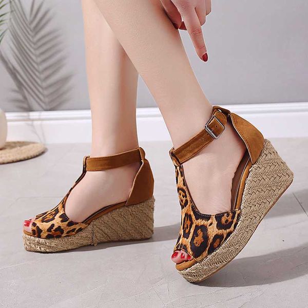 

wedges gladiator sandals ladies peep toe t-strap zapatos mujer women platform shoes summer high heels plus size 35-43, Black