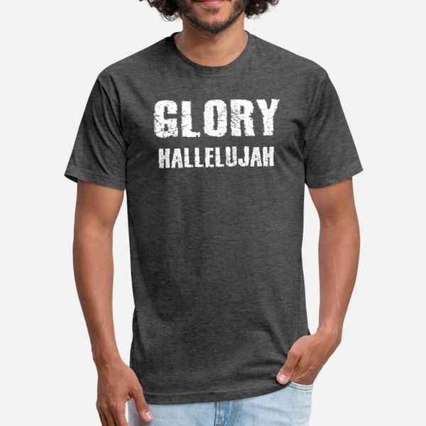 

glory hallelujah glory praise the lord jesus t shirt men printing 100% cotton size s-3xl fit gift building summer kawaii shirt