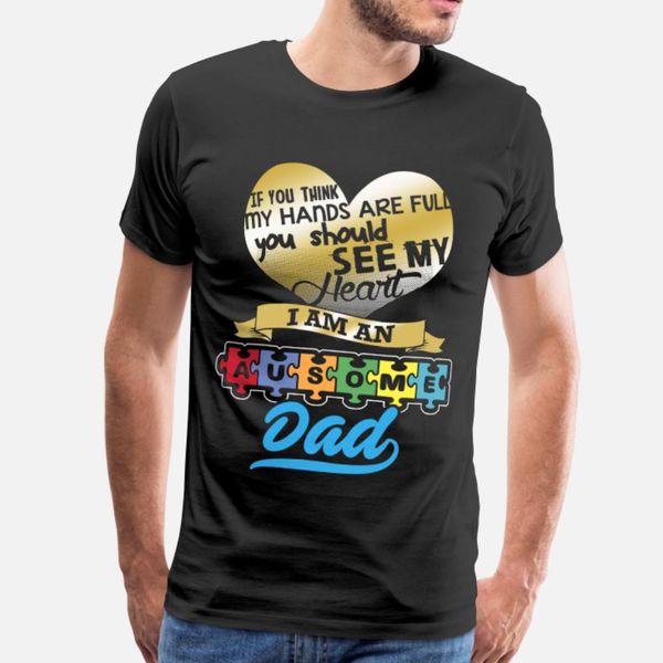 

autism awarenes, ausome dad t shirt men designer tee shirt s-xxxl clothes cute fashion spring autumn trend shirt
