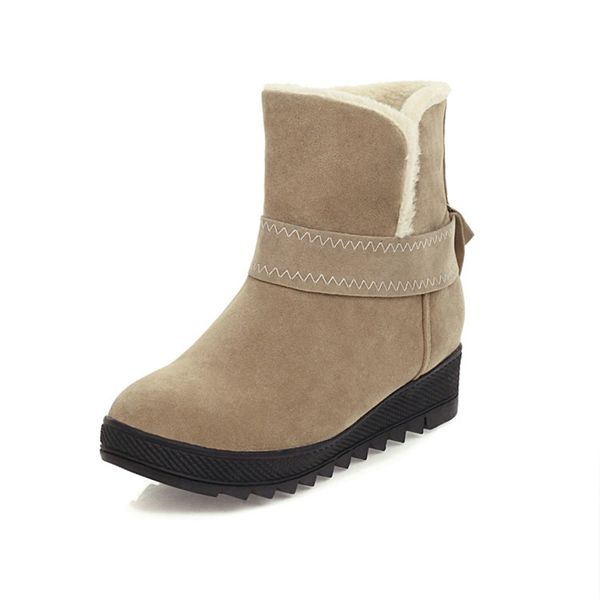 

new flock ankle boots womens snow boots warm winter waterproof non-slip shoes womans fashion platform shoes 2020, Black