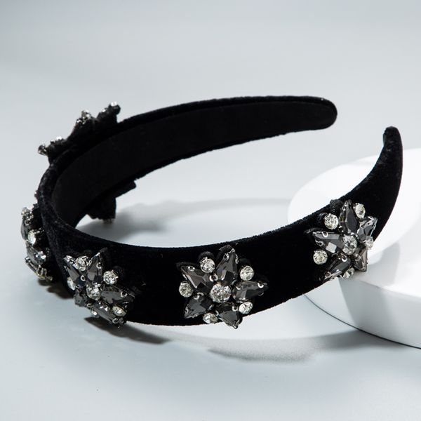 

hair accessories 2021 design band for woman high class baroque style hand made rhinestone and seed beads big flower bands