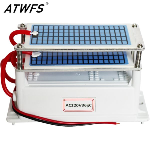 

atwfs генератор озона 220v очиститель воздуха для дома озонатор 36g / ч озоно- санировать машина o3 стерилизовать лечение