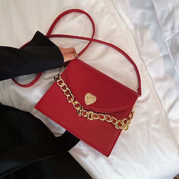 

elegant female square crossbody bag 2020 fashion new quality pu leather women's designer handbag chain shoulder messenger bag