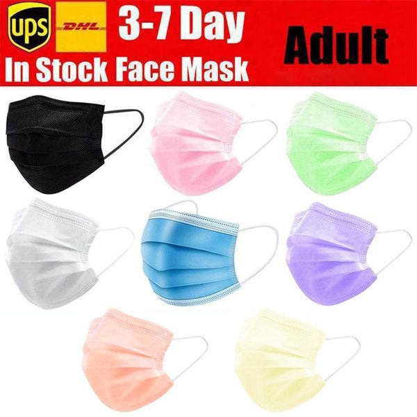 

8 Colors Disposable Mask, 3-Layer Masks, Breathable Disposable Earloop Mouth Face Mask, Comfortable Mask In stock!