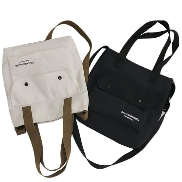 

canvas handbag women letter print fashion crossbody travel shopping shoulder bag