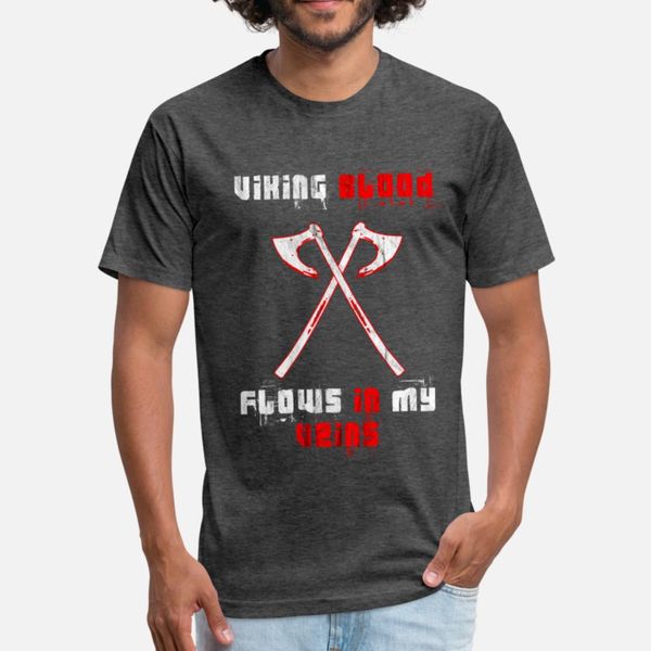 

viking ax vikings blood denmark gift t shirt men print tee shirt round collar family interesting comfortable summer style natural shirt