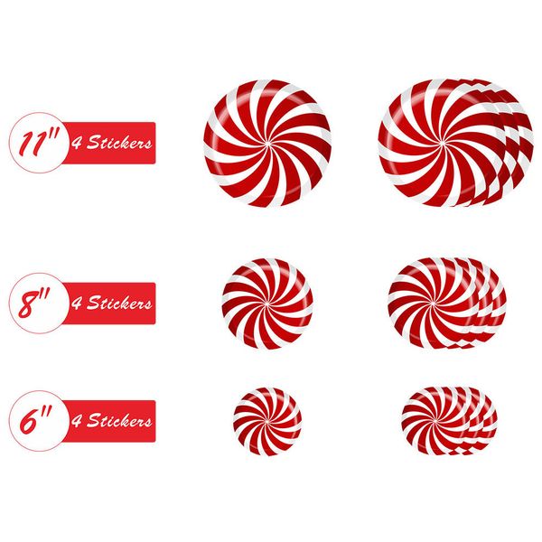 

12pcs/set printed home decor club for christmas floor sticker holiday wall art