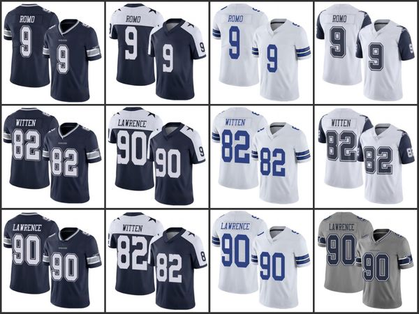 

dallas cowboys men #82 jason witten 90 demarcus lawrence women youth stitched limited rush season jersey, Black;red