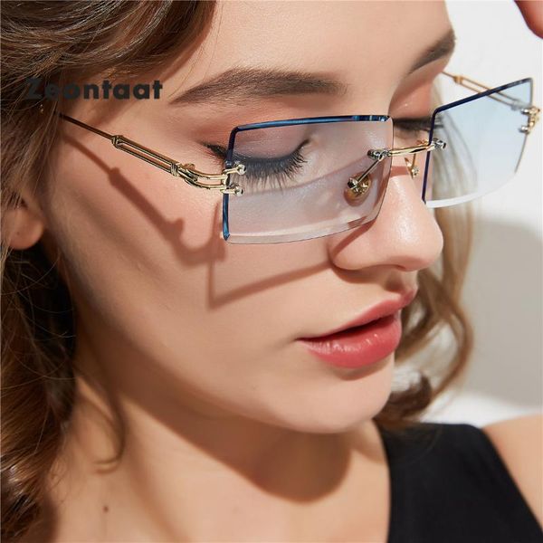 

luxury rimless sunglasses women brand designer summer vintage shades sun glasses for women female lady sunglass uv400, White;black