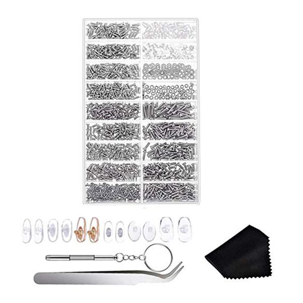 

assorted size screws for watch clock eye glasses optician watchmaker repair part tool, Silver