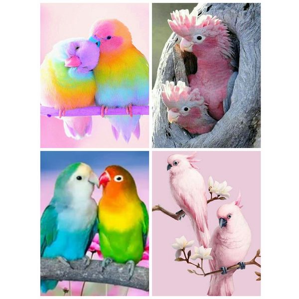 

evershine diamond painting bird cross stitch full square diamond embroidery animal parrot diy rhinestone picture wall decoration