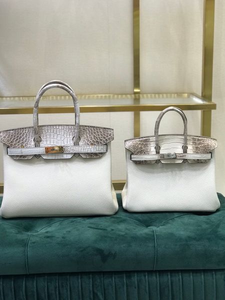 

factory wholesale real crocodile+togo himalayas purse 25cm,fully handmade wax thread, original design,can make other size,fast delivery