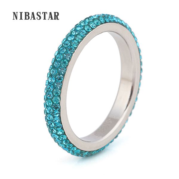 

elegant classic crystal jewelry store fashion crystal stainless steel ring for female, Golden;silver
