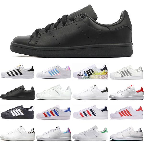 

2020 stan smith superstar men women casual shoes superstars black white red green flat mens womens trainers sports sneakers size 36-45