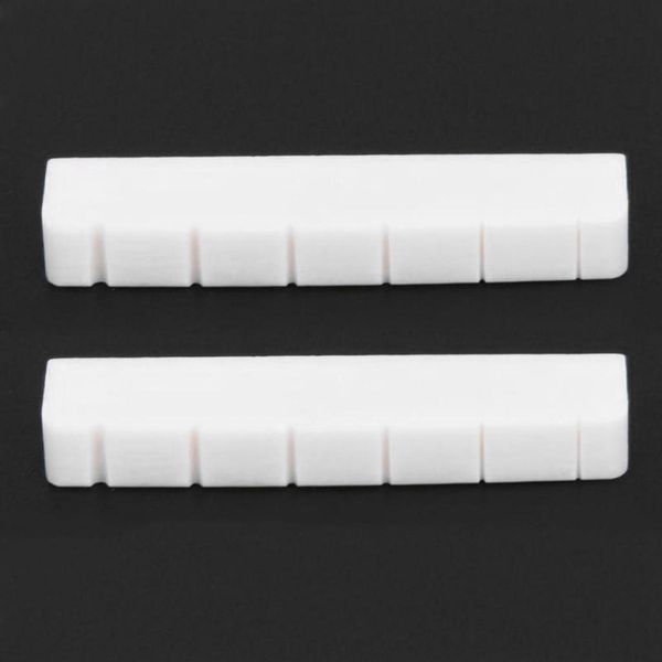 

2pcs electric guitar bone nuts 6 string slotted 43mm x 6mm x 8.5mm