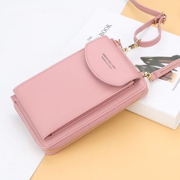 

2020 new fashion women small handbag female long purse coin cell phone mobile phone crossbody shoulder bag in macaron colors
