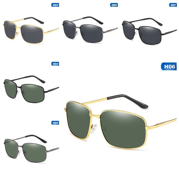 

mens brand designer square sun glasses metal frame male eyewears men polarieze sun glasses, White;black