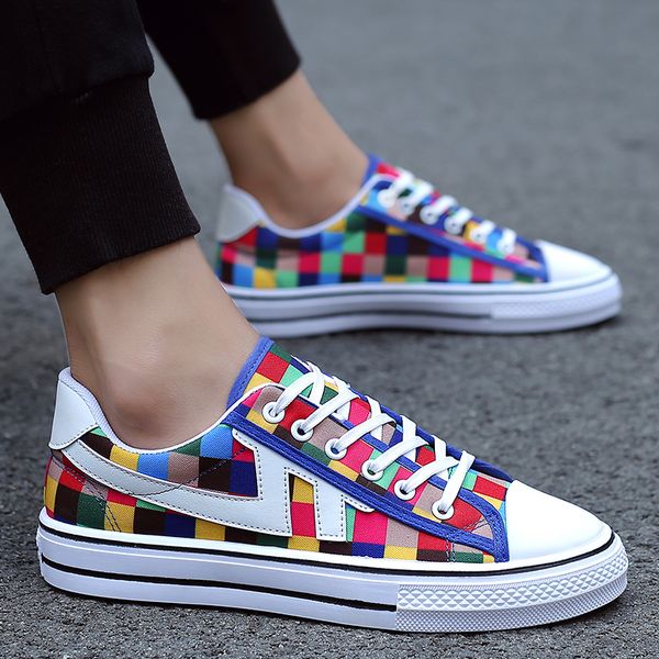 

men casual shoes classic board shoes men fashion sneakers comfortable flat popular student board light canvas, Black