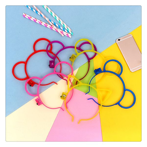 

kid toys cartoon hairpin toy multicolor led hair clips selling children rabbit ear hair clips gift of the child