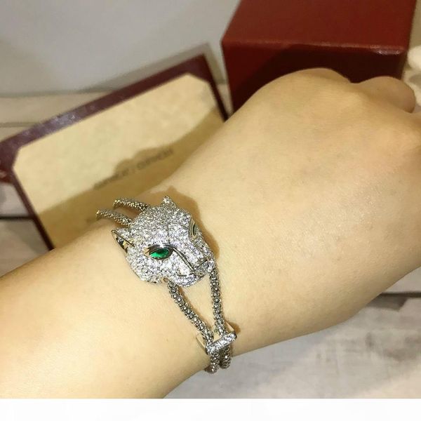 

luxury designer jewelry women necklace and bracelet set classic aristocratic style, luxury full of diamond stroking panther design, Black