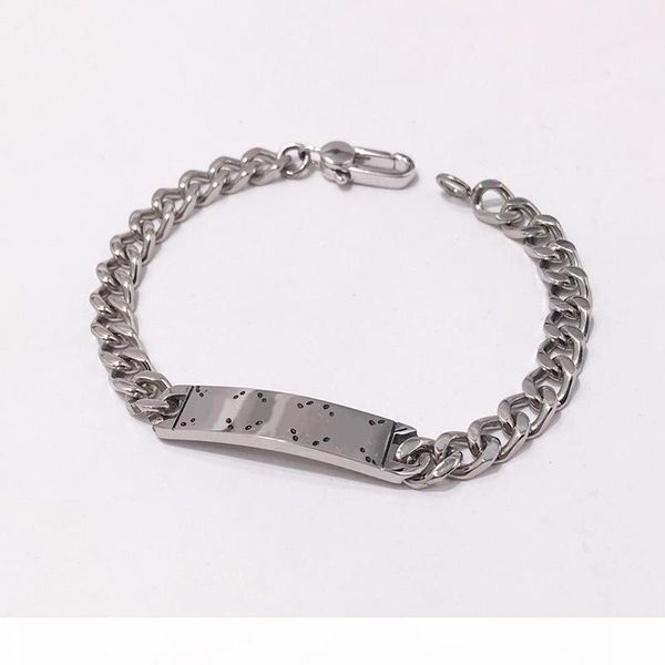 

fashion g letter arc face square skull titanium steel men's love charm bracelets bangles jewelry pulseiras, Golden;silver