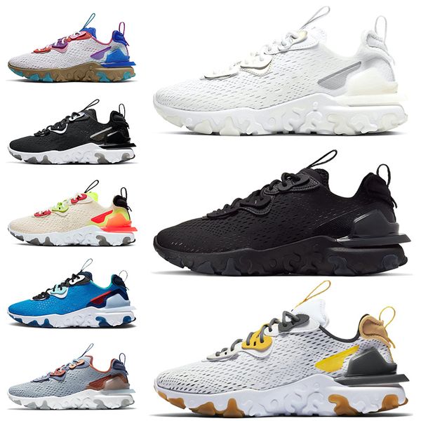

2021 react vision white black womens mens running shoes yellow iron pn dust react element 55 sports trainers sneakers