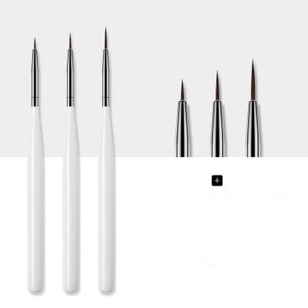 

3pcs/lot brushes for manicure gradient acrylic painting brush for nail brush uv gel flower drawing pen nail art tool