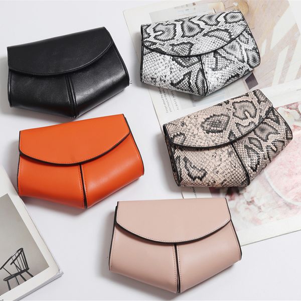 

waist pack women serpentine leather shoulder bag fashion waist belt bag women small phone pouch chest bag