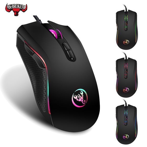 

wired gaming mouse 7200dpi program macro definition professional-grade gamer mice rgb wired mouse optical for lapcomputer