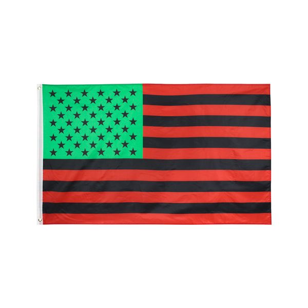 3 x 5 Fuß afroamerikanische Flagge Panafrikanischer Großhandelspreis zum Großhandelspreis 90 x 150 cm