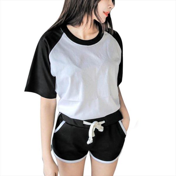 

women tracksuit women summer tracksuit short sleeve t shirt and shorts casua clothing sets drop shipping, Gray
