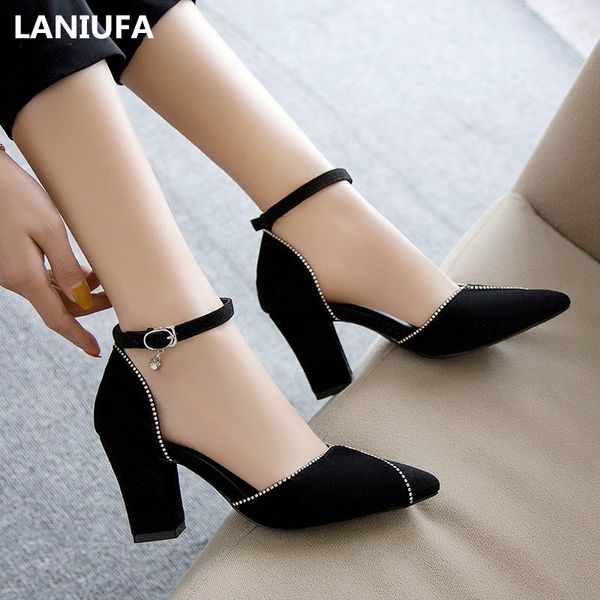 

summer women high heels shoes women platform pointed toe high heels pumps party dress shoes sandals mujer de zapatos, Black