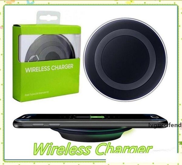 

universal qi wireless charger charging adapter receiver for samsung note galaxy s6 s7 edge s8 mobile phone with package mq20