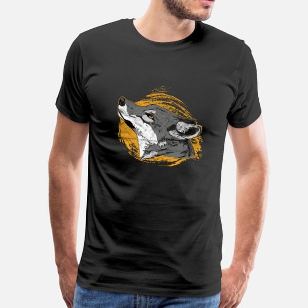 

wolf wild animal gift t shirt men printing 100% cotton round neck standard interesting funny summer style standard shirt