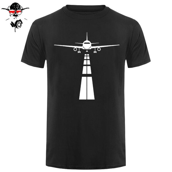 

pilot airplane t shirt men summer short sleeve eat sleep fly repeat vintage t-shirt cotton tees black