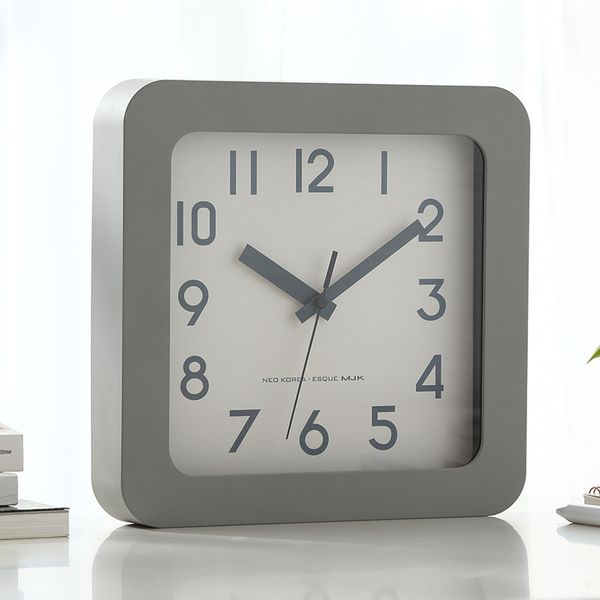 

simple square 3d wall clock modern design minimalism style large deskclock hanging wall watch home decor 9 inch