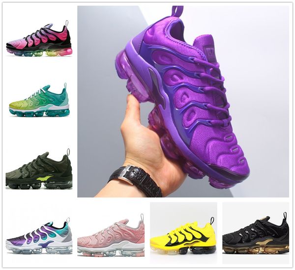 

factory version plus tn cushion sneakers men women running shoes bumblebee grape sport outdoor sneakers with box as23