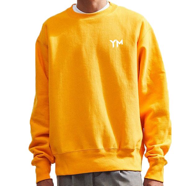 

custom men 100% cotton crew neck plain hoodie sweatshirts, Black