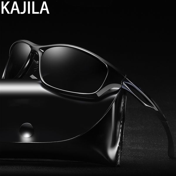 

rectangle polarized sunglasses sports men tr90 frame night vision mirror brand design shades sun glasses for men zonnebril heren, White;black