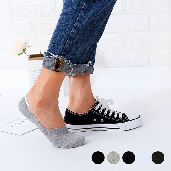 

wholesale-fashion new cotton sock slippers summer autumn 6 colors quality fitted mesh design invisible boat socks for women ing, Black;white