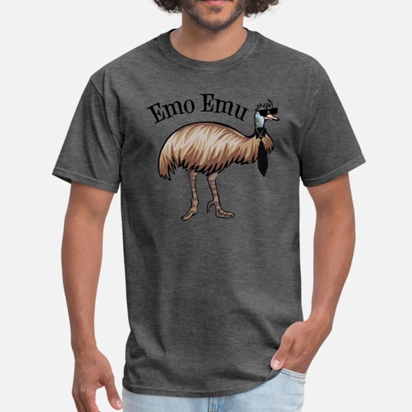 

emo emu t shirt men printed tee shirt o neck basic solid fit basic spring autumn novelty shirt