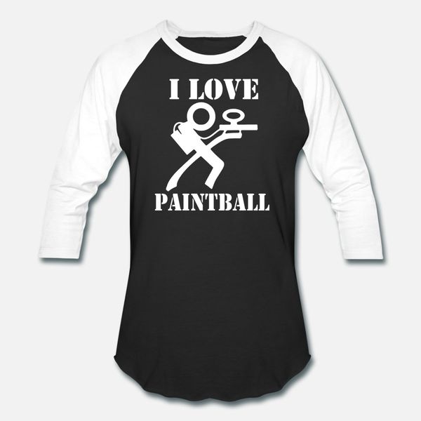 

paintball i love paintball t shirt men print short sleeve round neck family anti-wrinkle casual spring unique shirt
