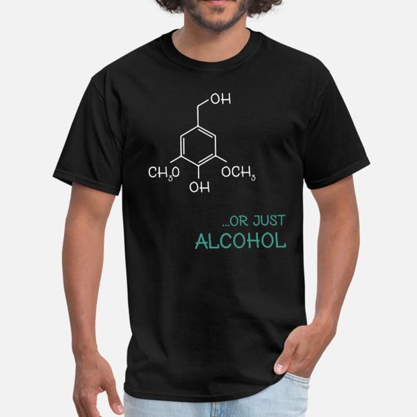 

alcohol or just alcohol t shirt men design 100% cotton s-3xl letters fitness comical spring autumn novelty shirt