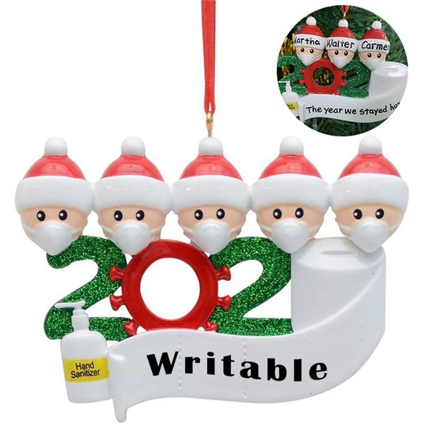 

2020 quarantine christmas birthdays party decoration gift product personalized hanging ornament, pandemic -social distancing